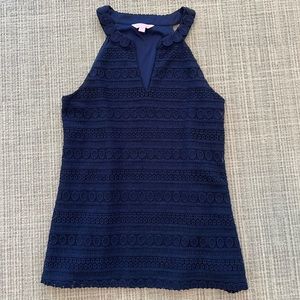 Lilly Pulitzer navy high neck top